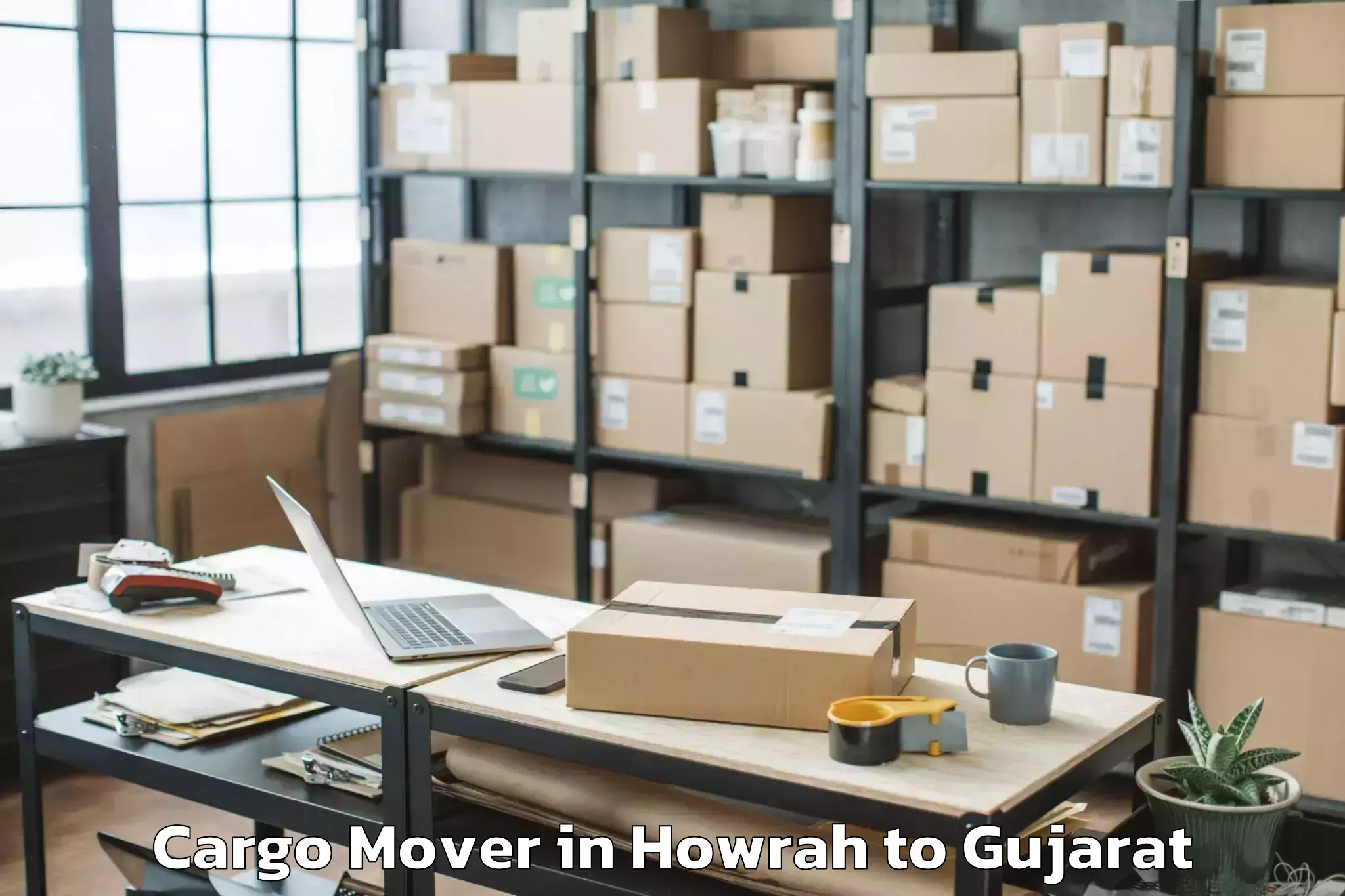 Book Howrah to Songadh Cargo Mover Online